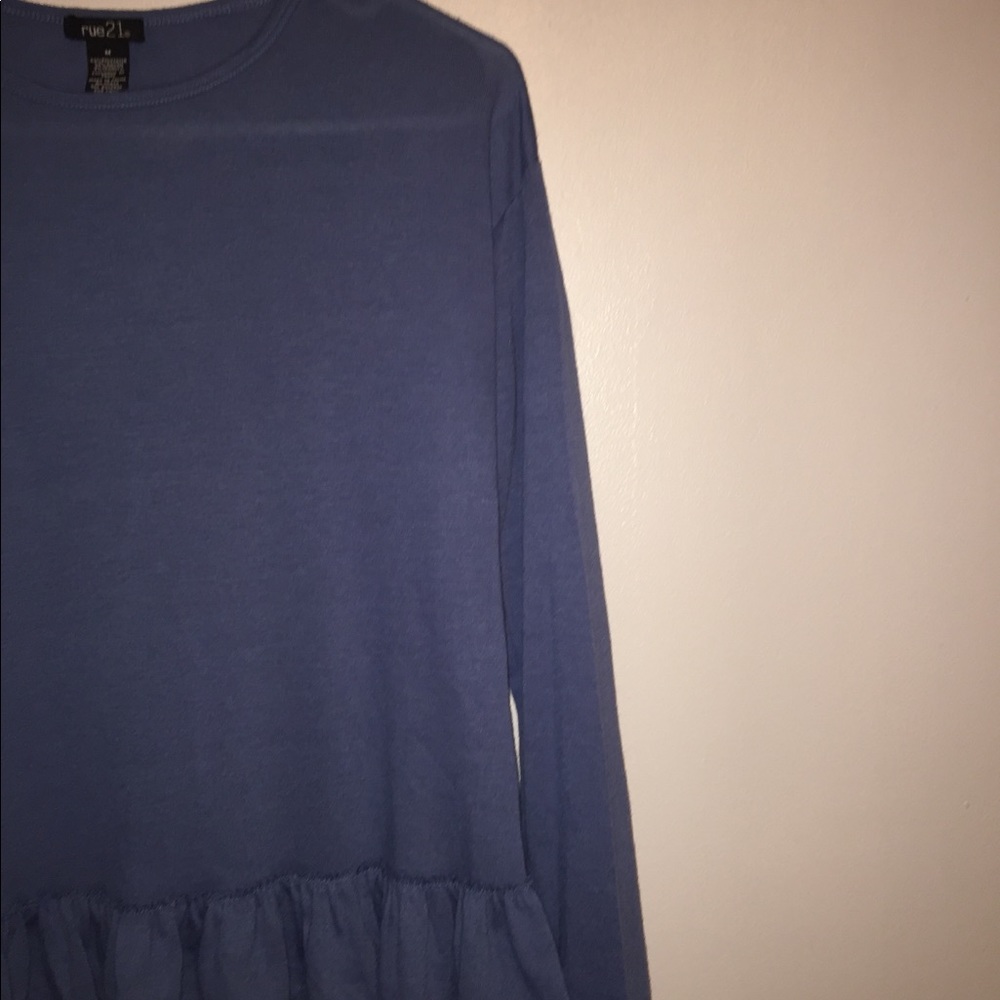 Blue Peplum Top